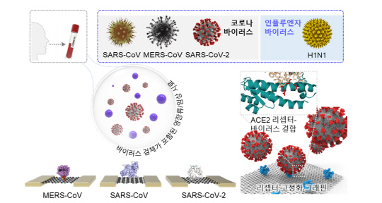 한국생명공학연구원이 개발한 '신변종 호흡기 바이러스 현장 신속진단 플랫폼' 개념도.  생명연 제공